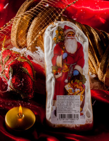 Père Noël en pain d'épices glacé au sucre 75g