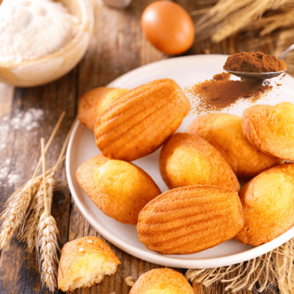 Madeleines au pain d’épices et citron