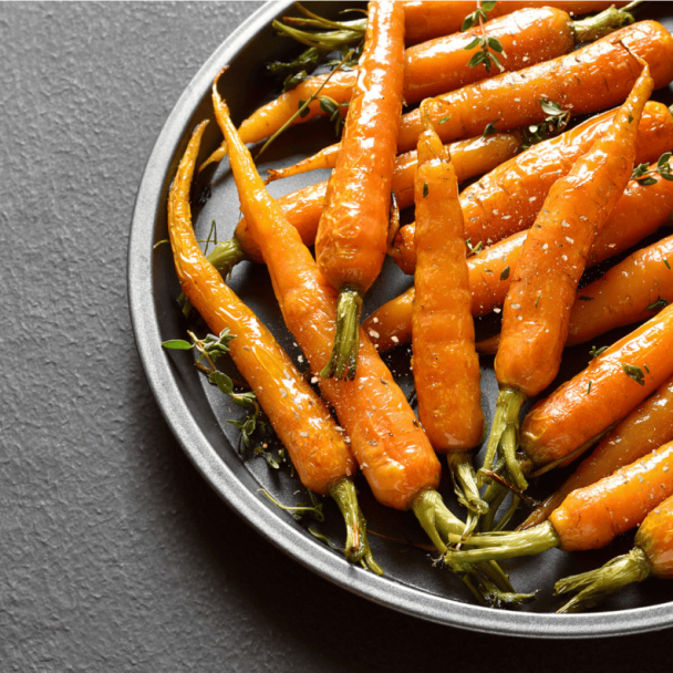 Carottes fondantes au miel et au pain d’épices